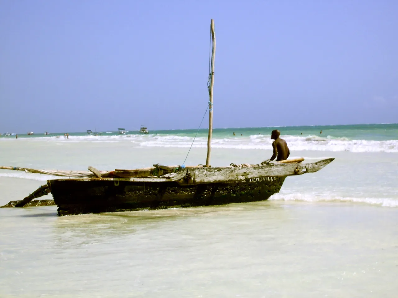 White sand and reef water at Diani Beach