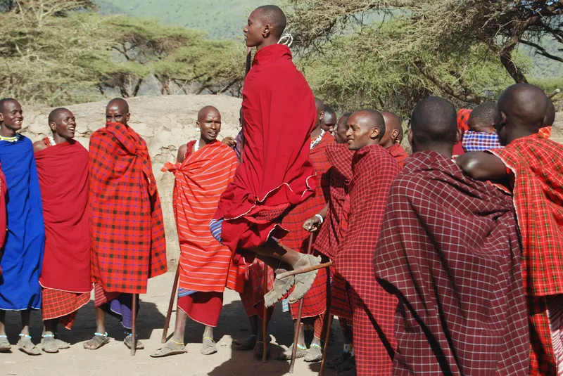 The adumu, the Maasai jumping dance